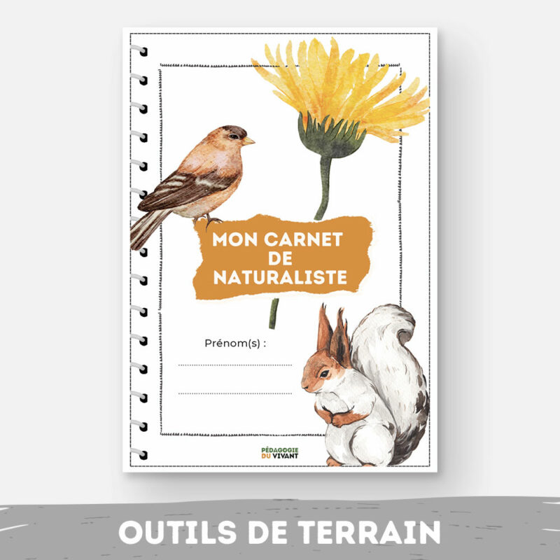 Couverture du carnet de naturaliste (3-6ans).